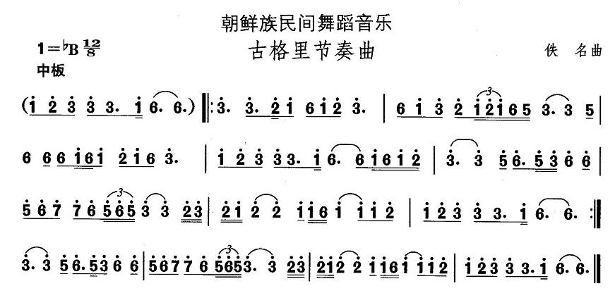 朝鲜族舞蹈音乐：古格里节奏曲 2