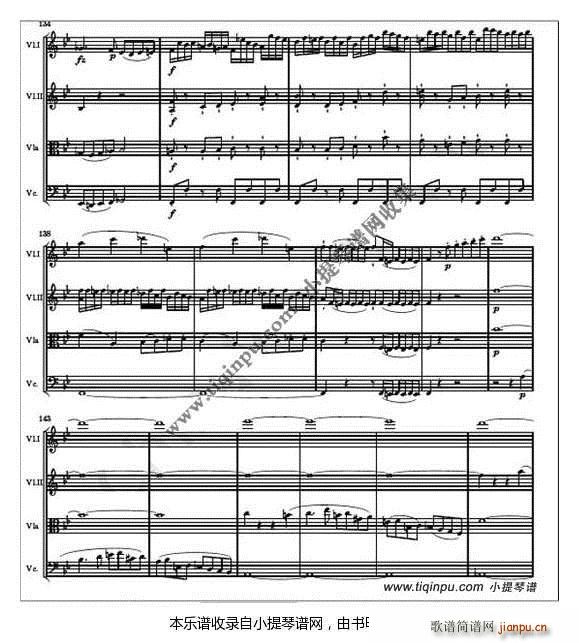 弦乐四重奏 海顿op76 4(总谱)9