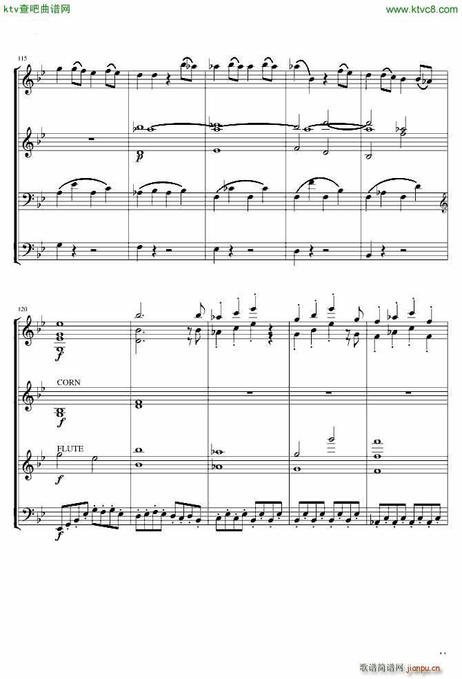 莫扎特g小调第40交响曲第一乐章 电子琴(总谱)11