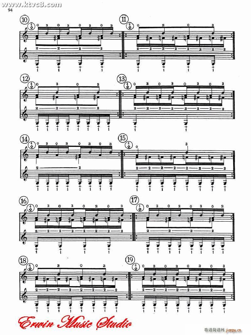 德米特里 康斯坦丁 多尼斯 小提琴三手指基础练习 作品 15 第一(小提琴谱)7