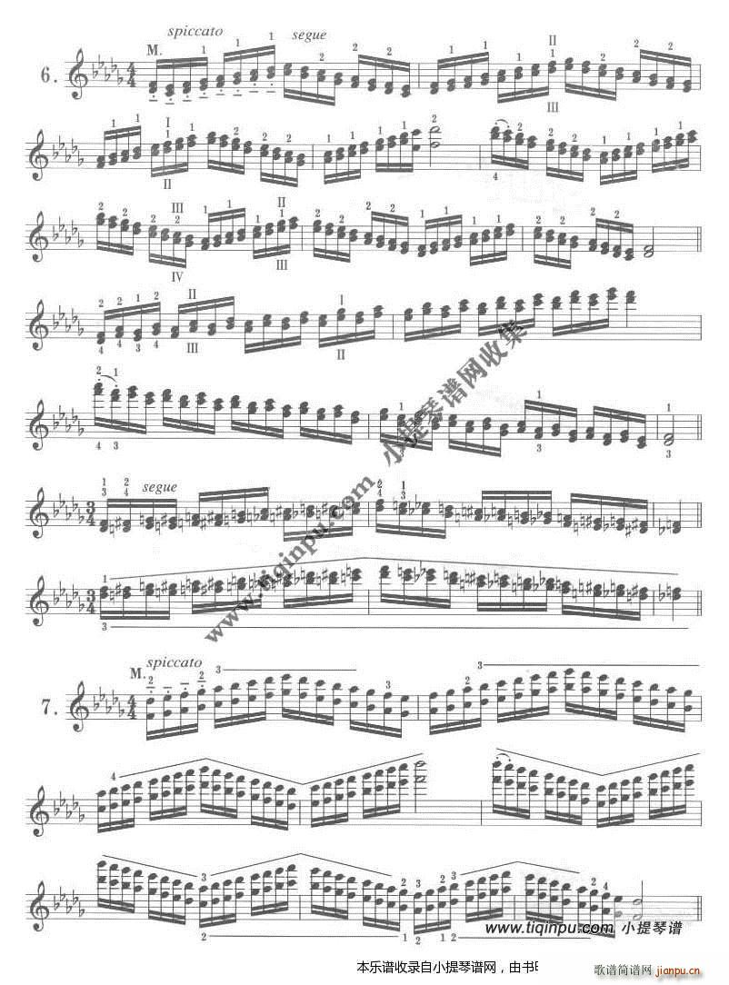 卡尔弗莱什 小提琴音阶体系 降D大调(小提琴谱)3