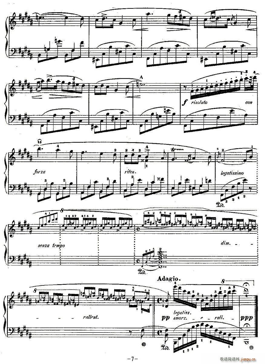 降B大调夜曲Op.9-3(十字及以上)7