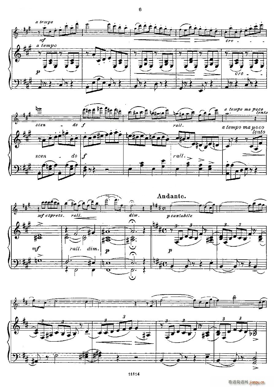 Opern Transcriptionen Op 45 4 长笛 钢琴伴奏 铜管 4