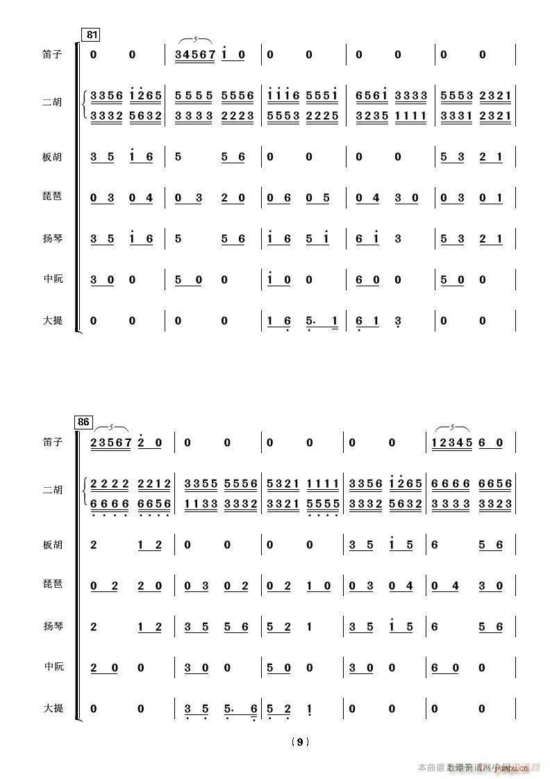 共度好时光 器乐合奏 喜庆用(总谱)9