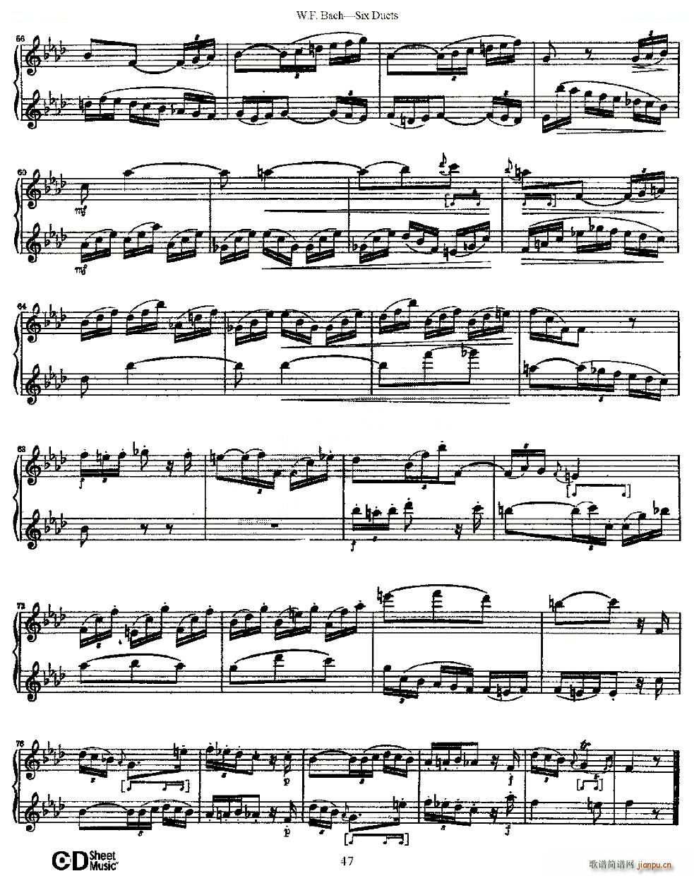 Six Duets 之六 六首二重奏练习曲 铜管(总谱)6