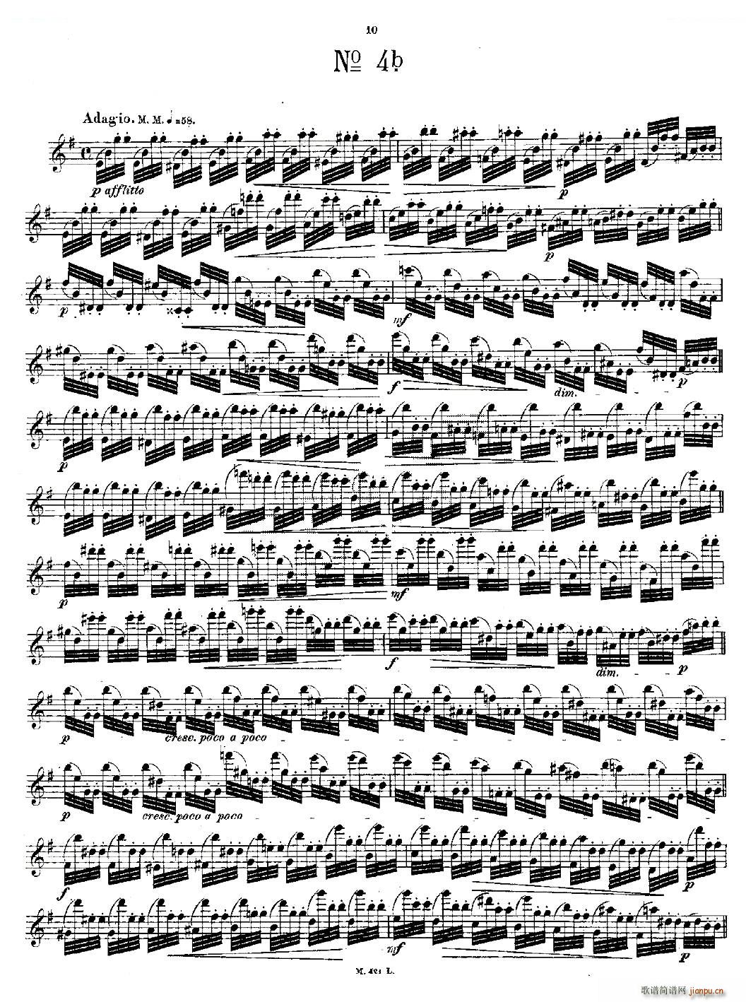 24首长笛练习曲 Op 15 之1 5 铜管(笛箫谱)10