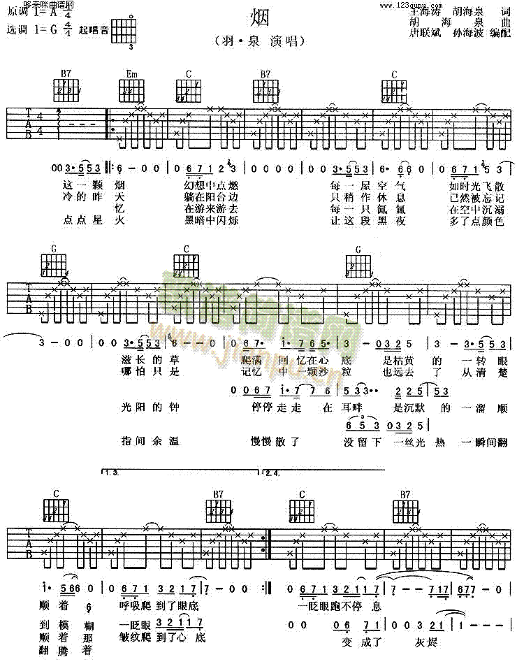 煙(吉他譜)1