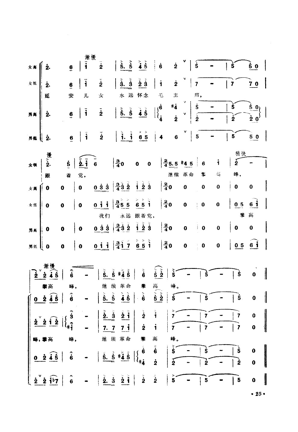 延安儿女永远怀念毛主席(十字及以上)9