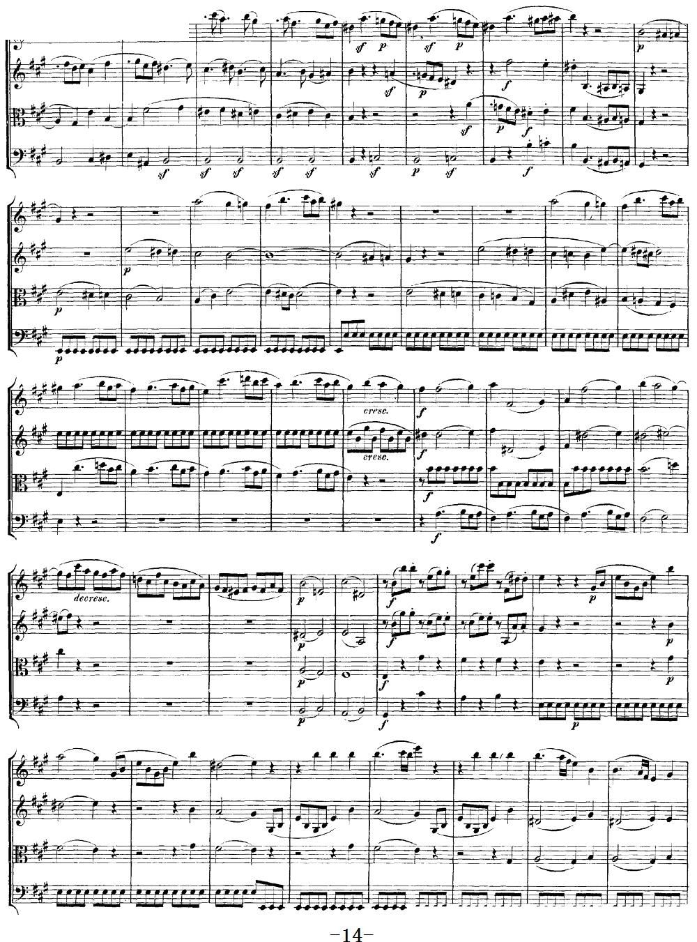 Mozart Quartet No 18 in A Major K 464(总谱)14