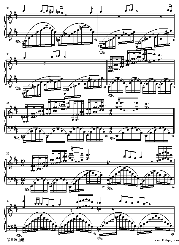 白纱之夜-克莱德曼(钢琴谱)3