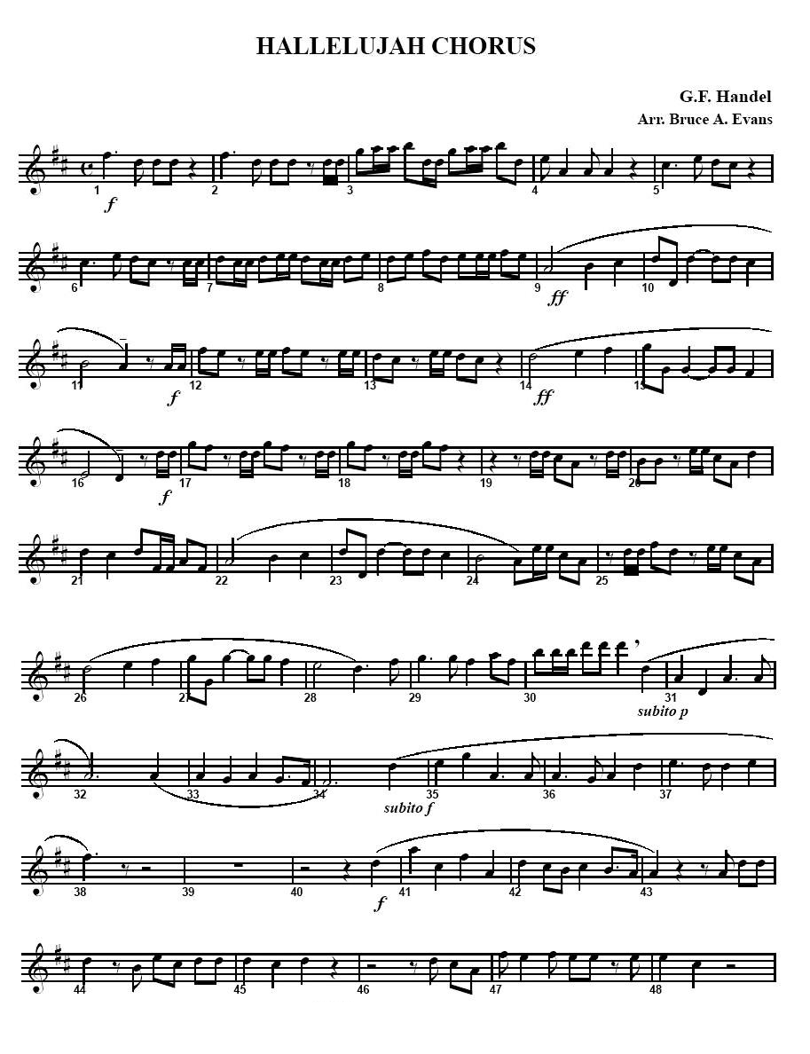 中國樂譜網(wǎng)——【薩克斯譜】HALLELUJAH CHORUS（哈利路亞）