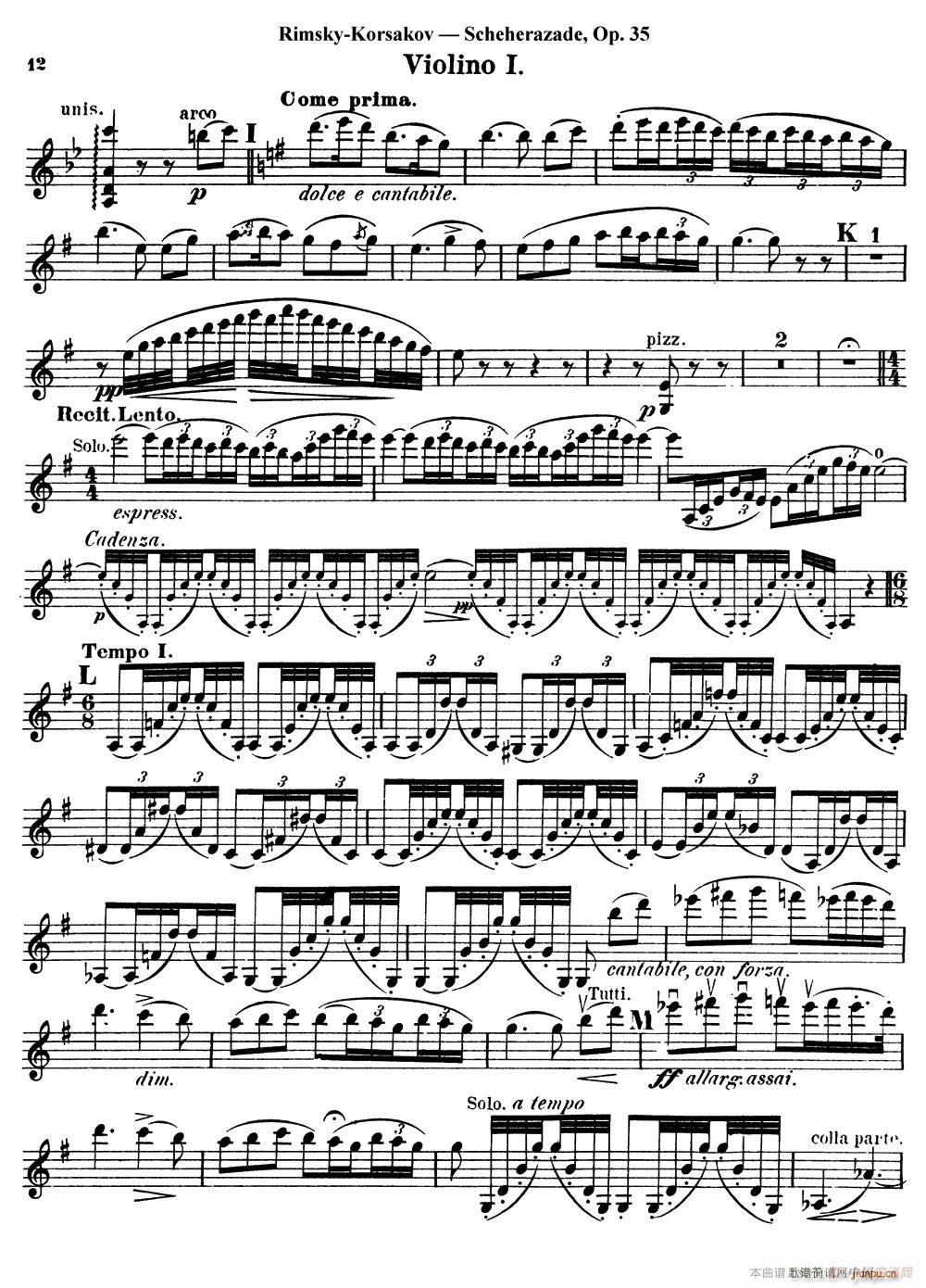 Scheherazade Ⅲ Op 35 第一小提琴(小提琴谱)3