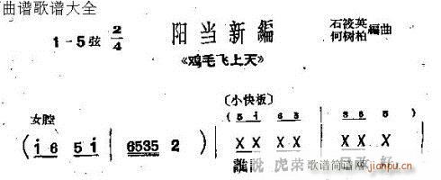 鸡毛飞上天(五字歌谱)13