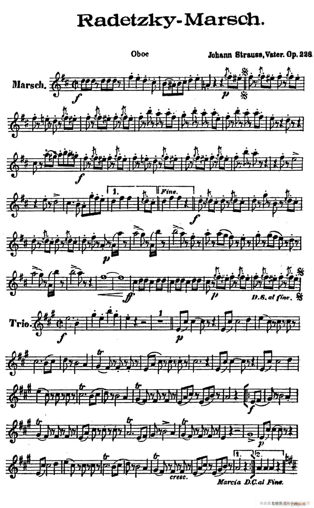 Radetzky Marsch Op 228 木管五重奏 2