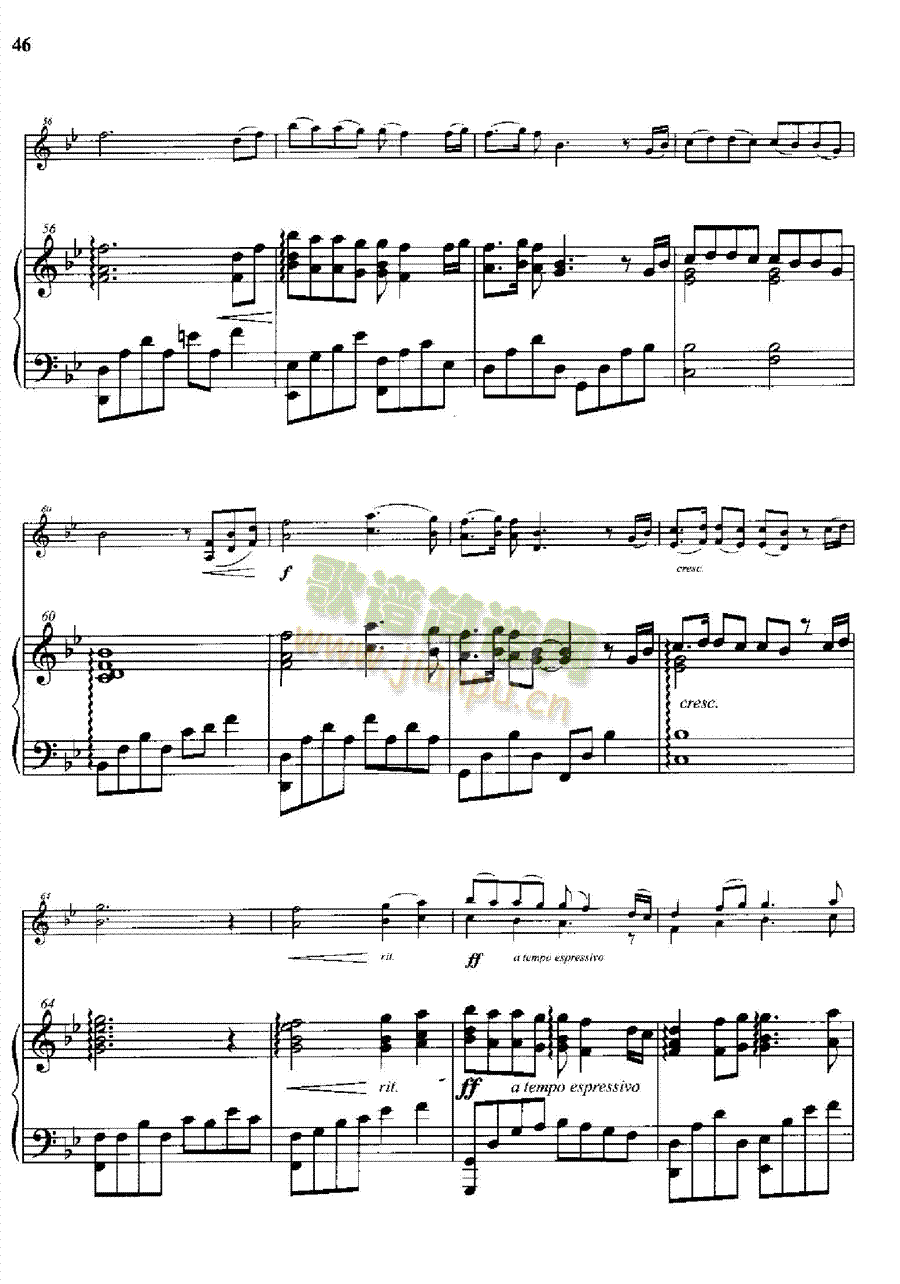 风之色弦乐类小提琴(钢琴谱)6