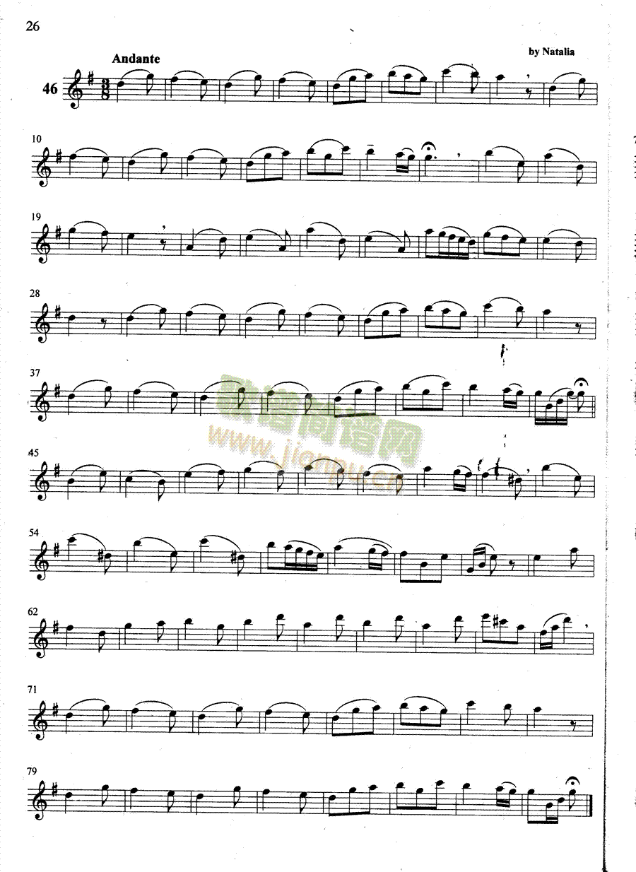 萨克斯管练习曲第100—026页(萨克斯谱)1