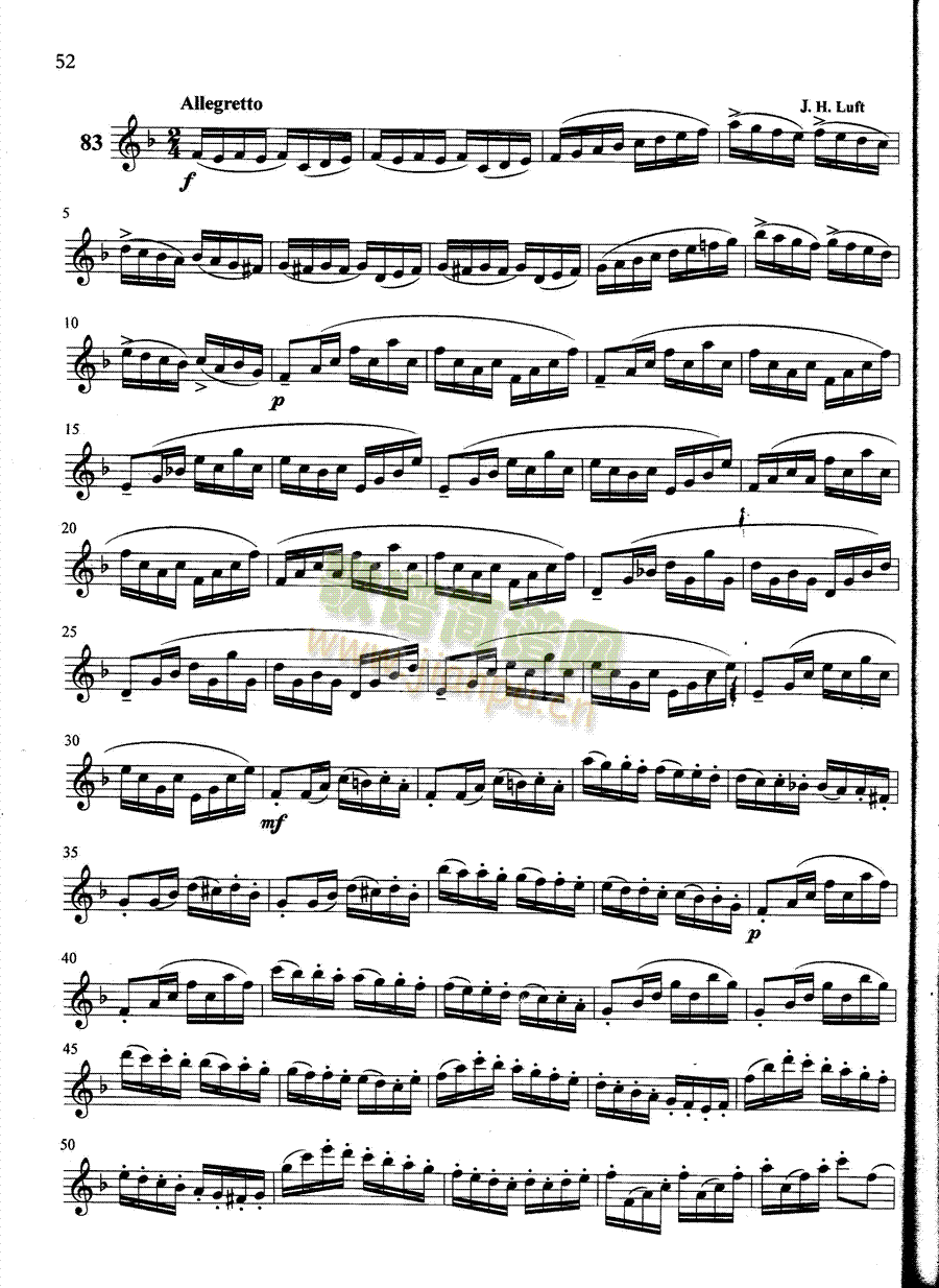 萨克斯管练习曲第100—052页(萨克斯谱)1