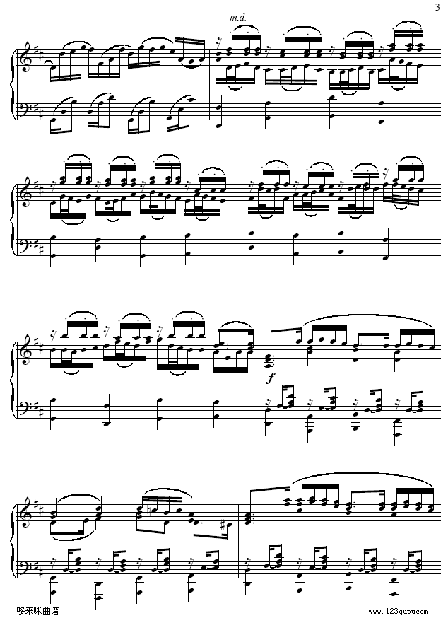 D大調(diào)卡農(nóng)-CannonD-帕赫貝爾-Pachelbel(鋼琴譜)3