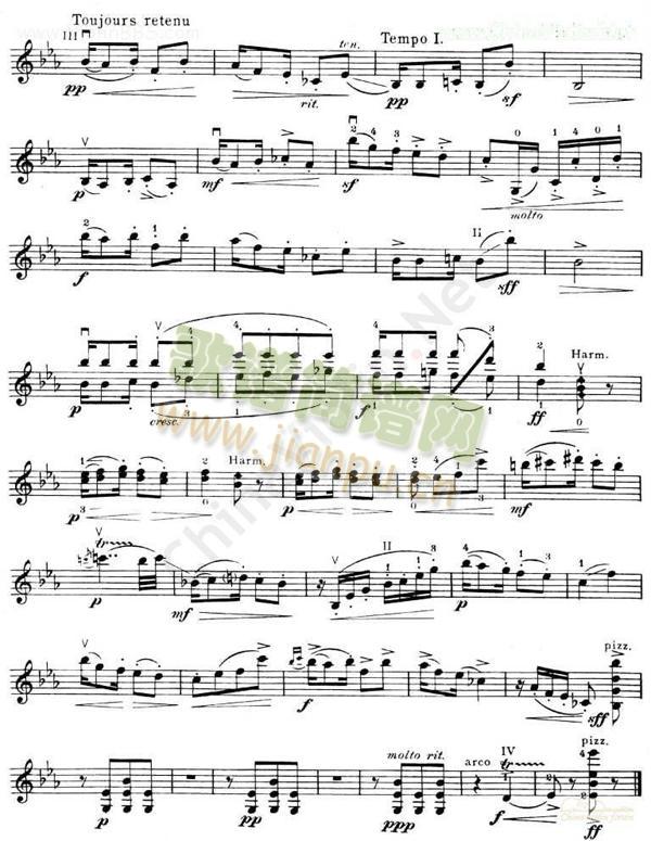 海菲茨-DebussyGolliwogg`s(小提琴谱)3