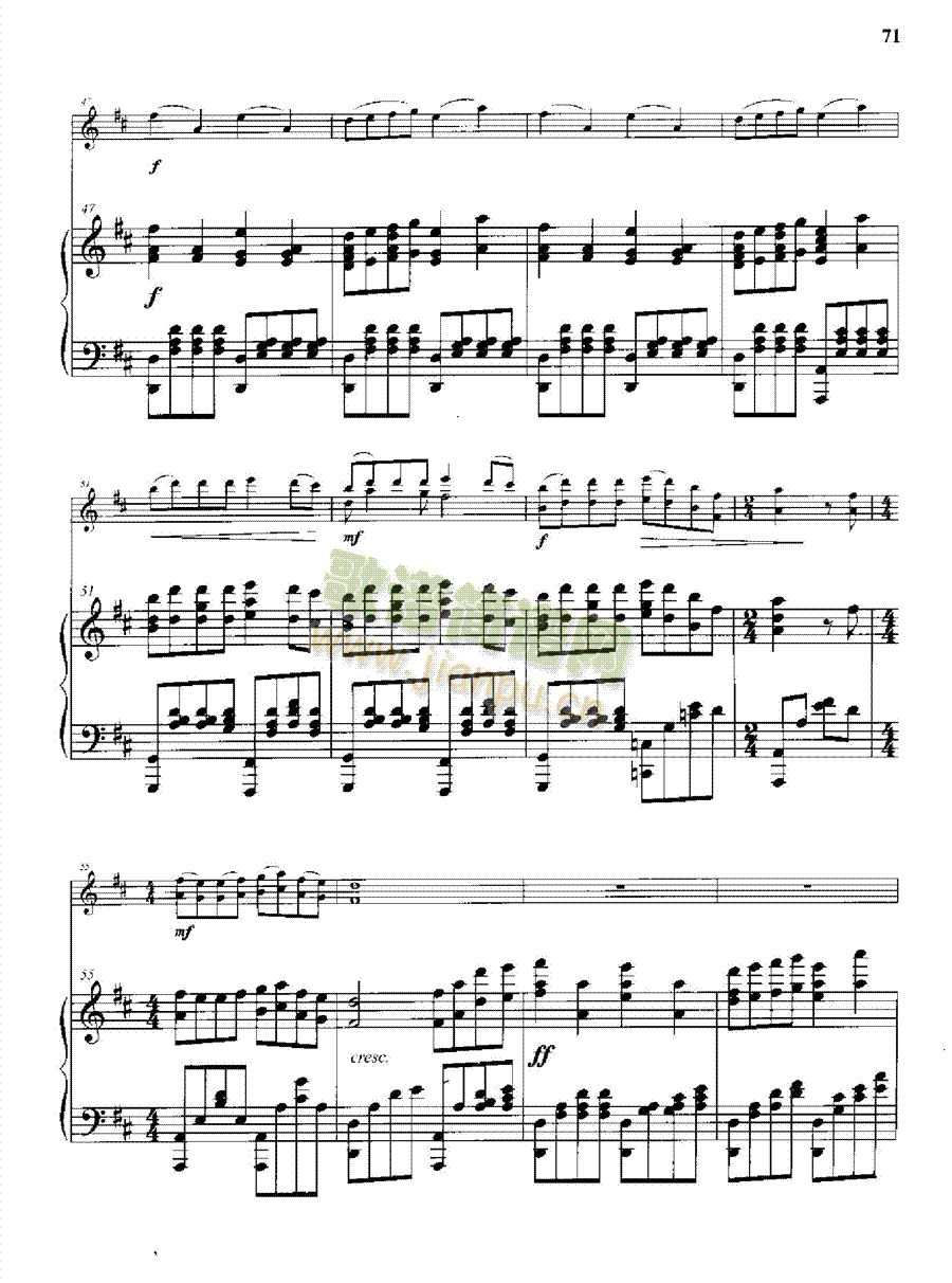 夜之歌弦乐类小提琴(钢琴谱)5