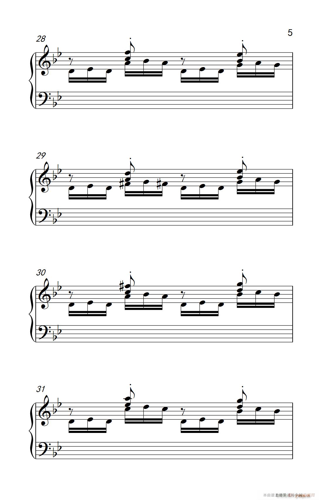 第九级3 练习曲 No 2 中央音乐学院 钢琴 业余 考级教程 7 9级(钢琴谱)5