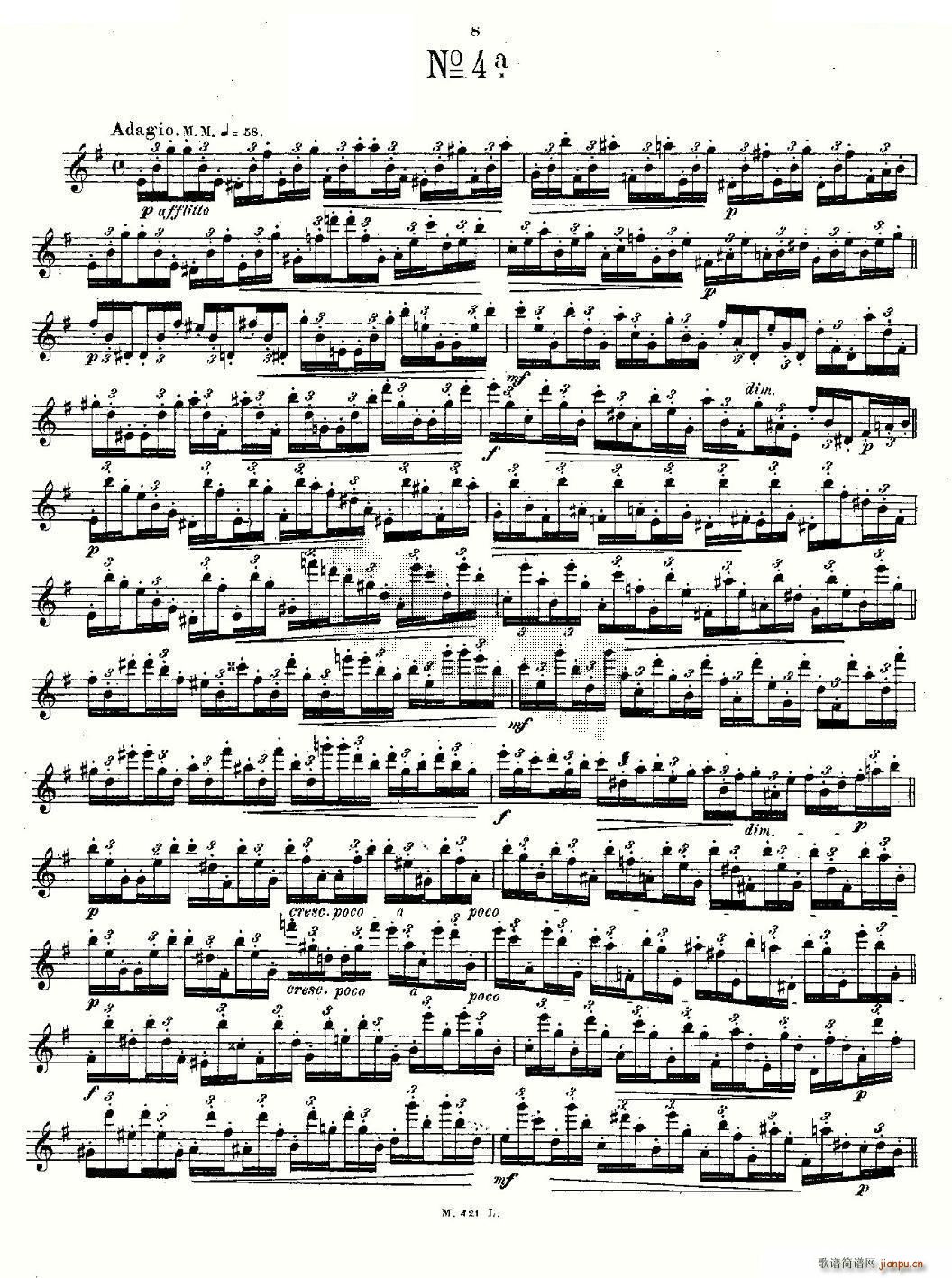 24首长笛练习曲 Op 15 之1 5 铜管(笛箫谱)8