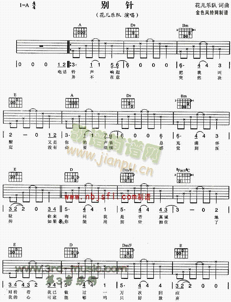 別針(吉他譜)1