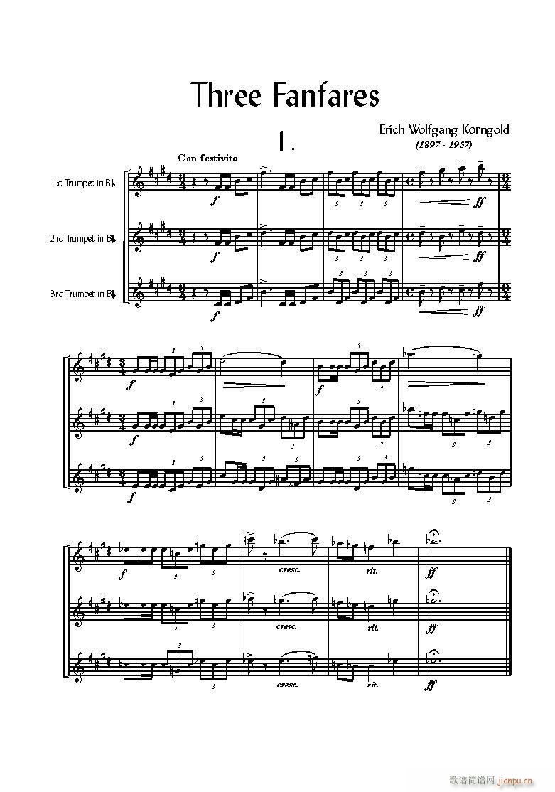 Fanfares3(单簧管谱)1