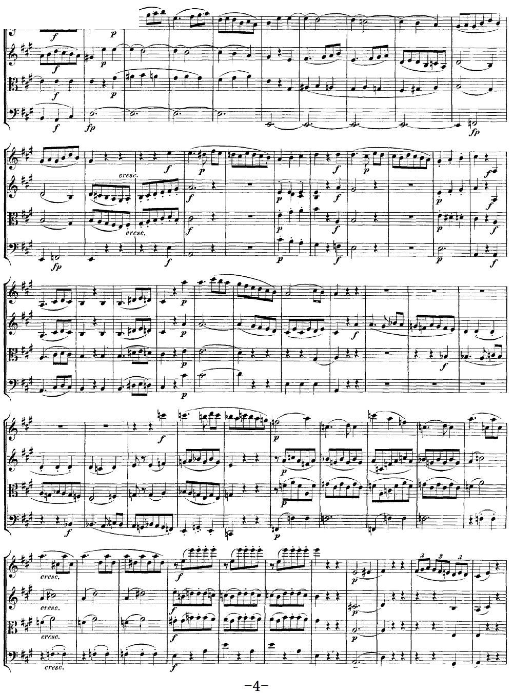 Mozart Quartet No 18 in A Major K 464 4