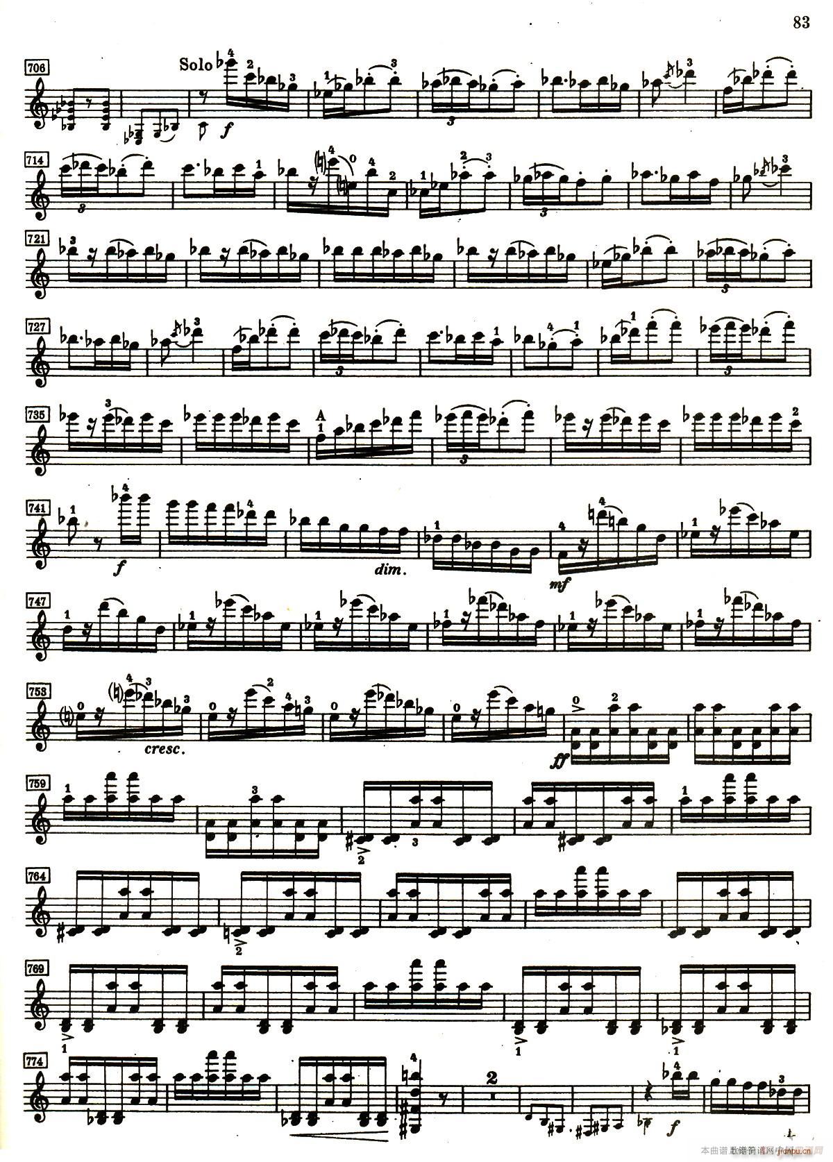 D小调小提琴协奏曲(小提琴谱)22