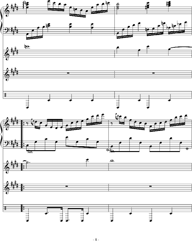 Night Sky（總譜制作）(鋼琴譜)8