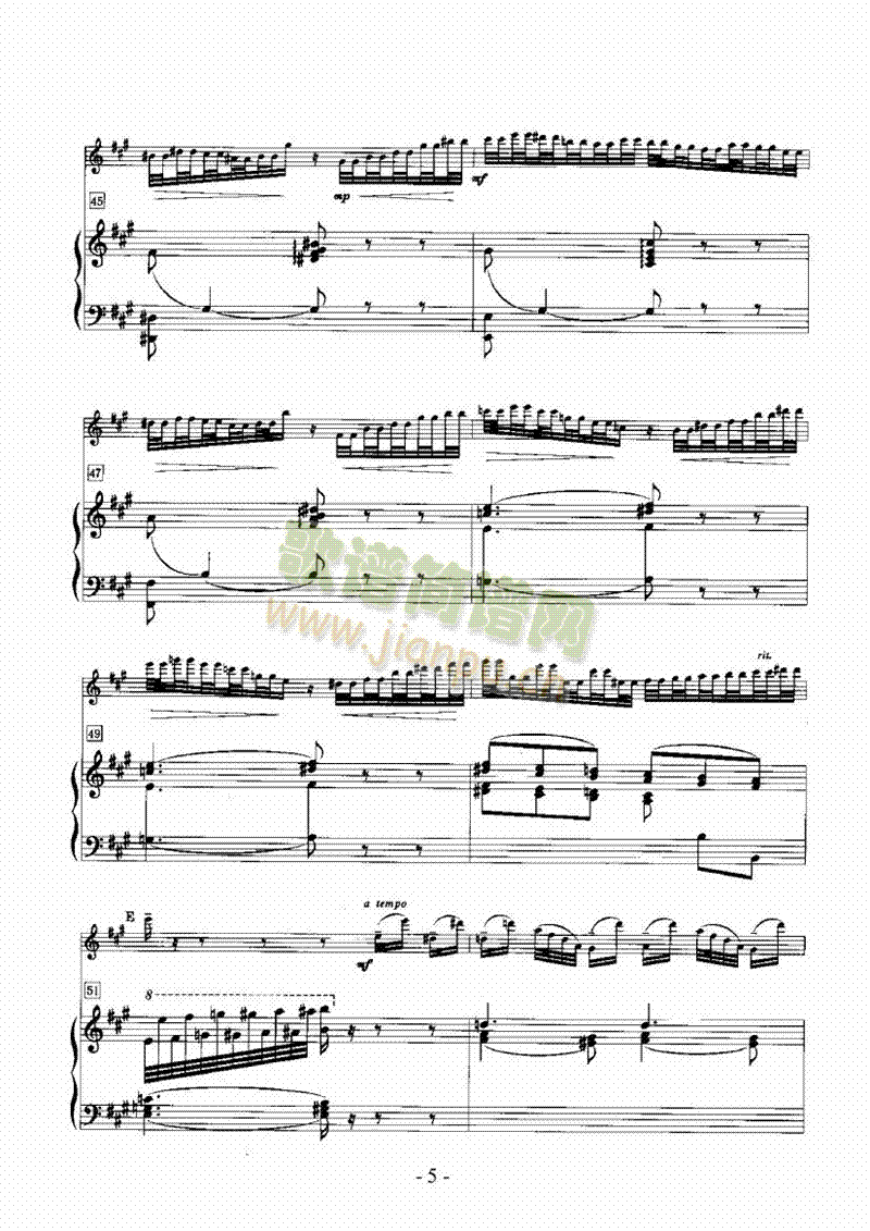 柔板与变奏管乐类长笛(其他乐谱)5