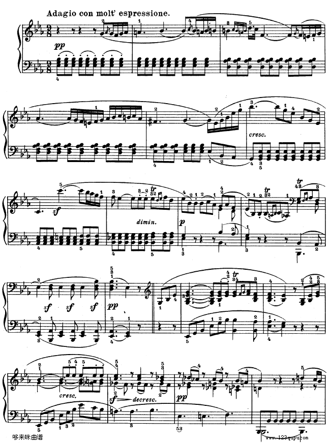 第十一钢琴奏鸣曲-op.22-贝多芬(钢琴谱)10