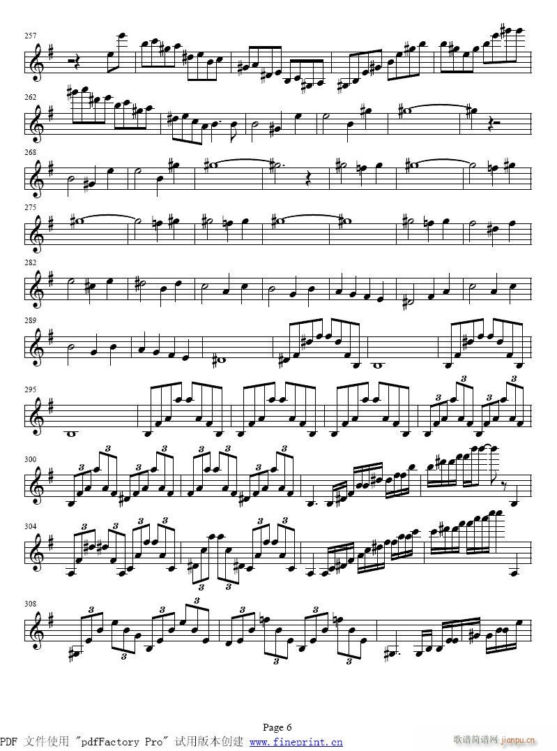 贝多芬e小调小提琴协奏曲6-11提琴(小提琴谱)1