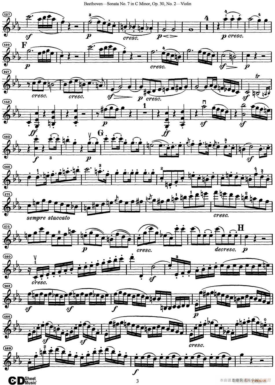 Violin Sonata No 7 in C Minor Op 30 No 2(小提琴谱)3