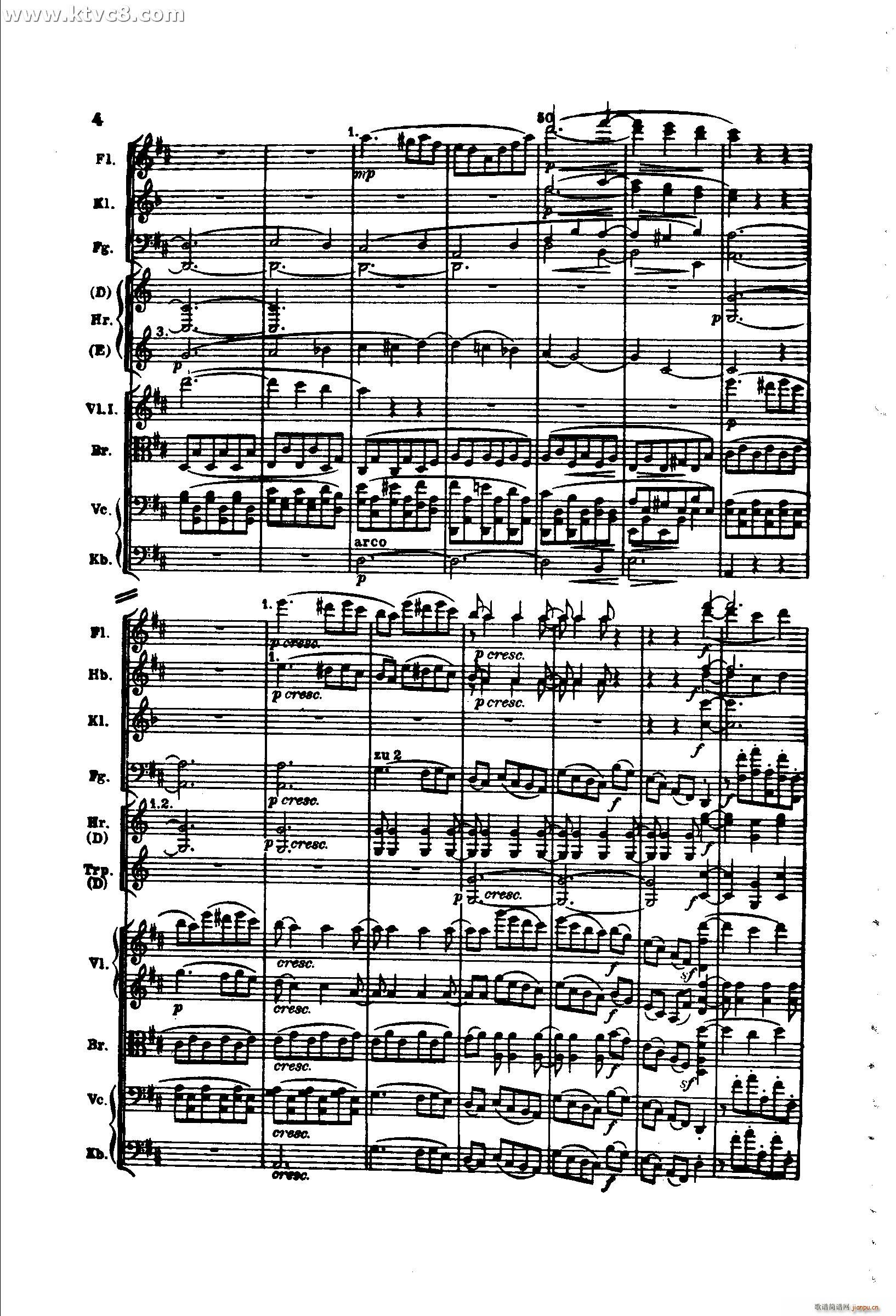勃拉姆斯第二交响曲 第一乐章 不太快的快板 4