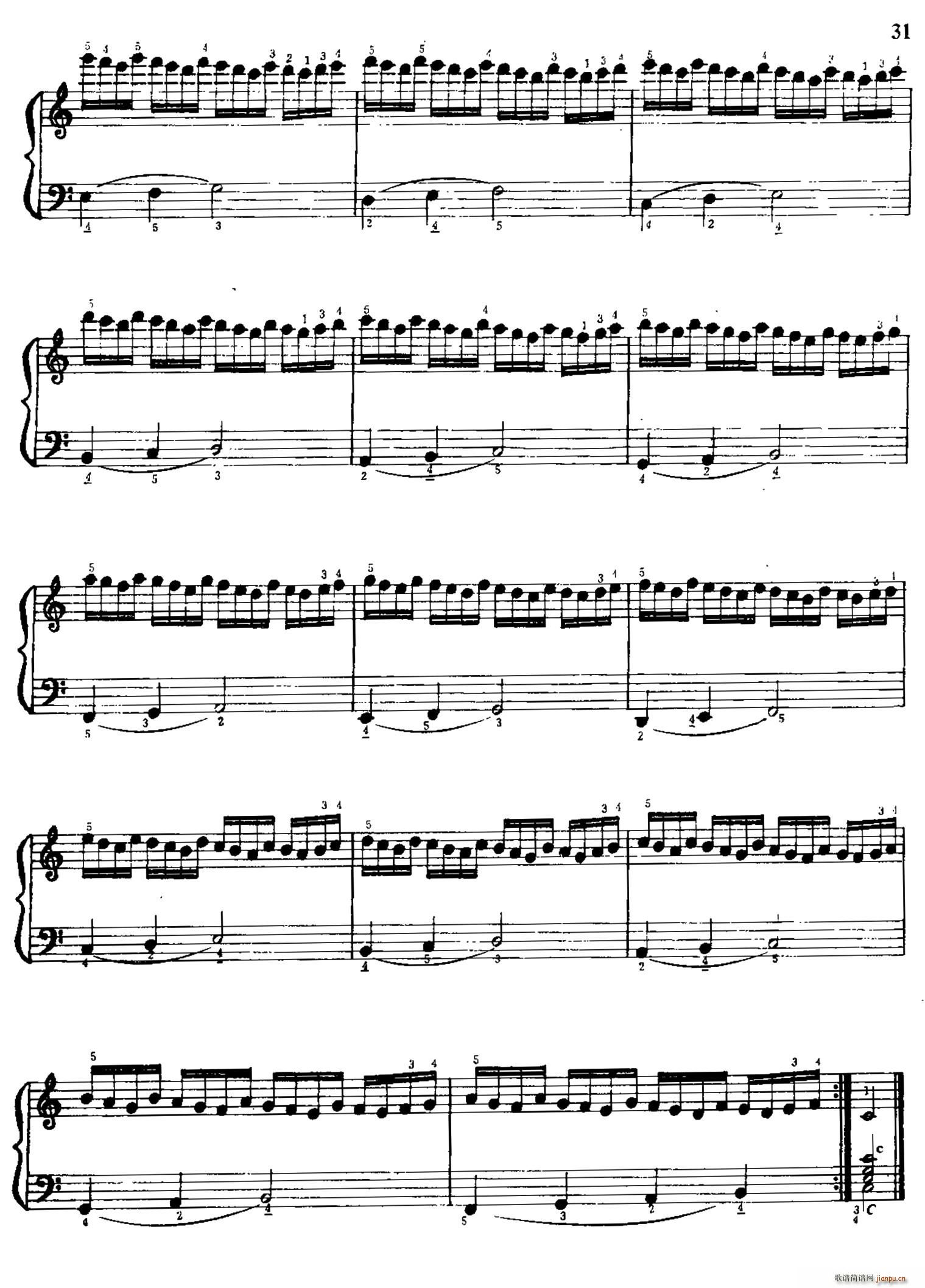 手风琴手指练习 第一部分 21 30(手风琴谱)10