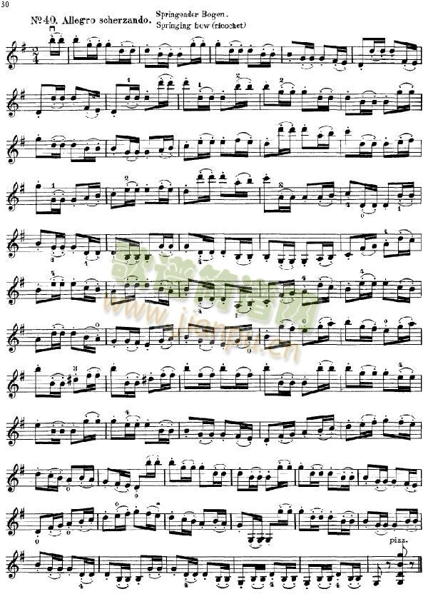 沃尔法特：练习曲60首(小提琴谱)10