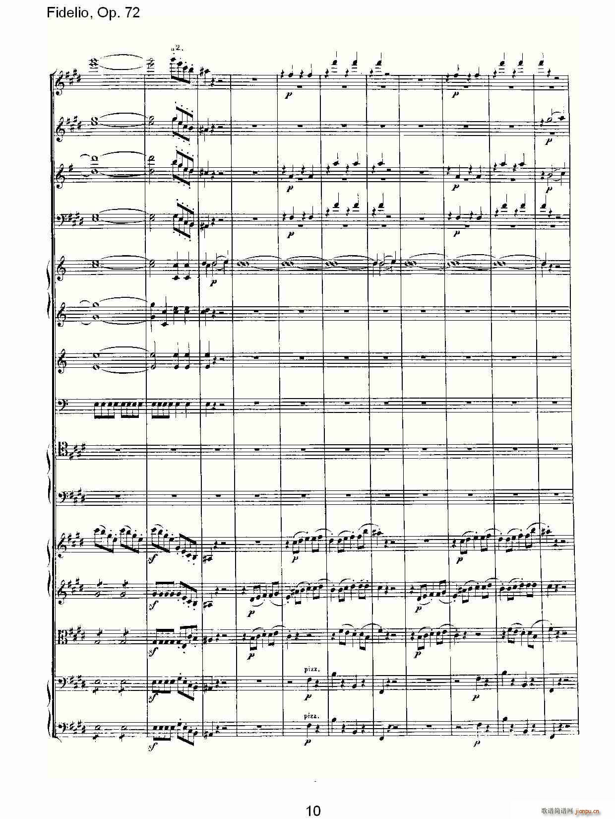 Fidelio，Op.72(十字及以上)10