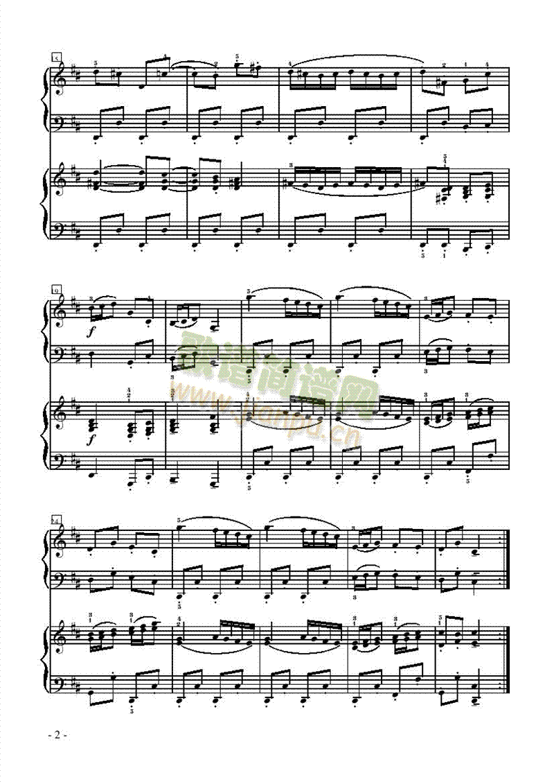 风笛舞曲—双钢琴键盘类钢琴 2