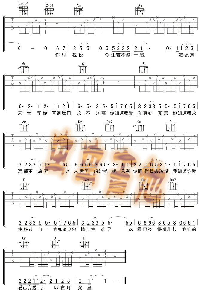 你知道我愛你吉他譜- 2