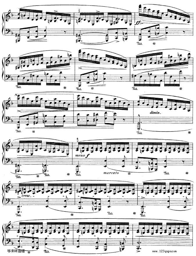 F大调第二叙事曲-肖邦(钢琴谱)6