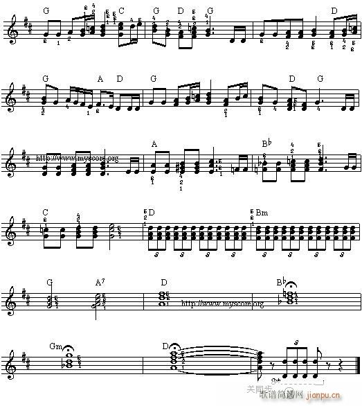 电子琴-游击队之歌(单簧管谱)3