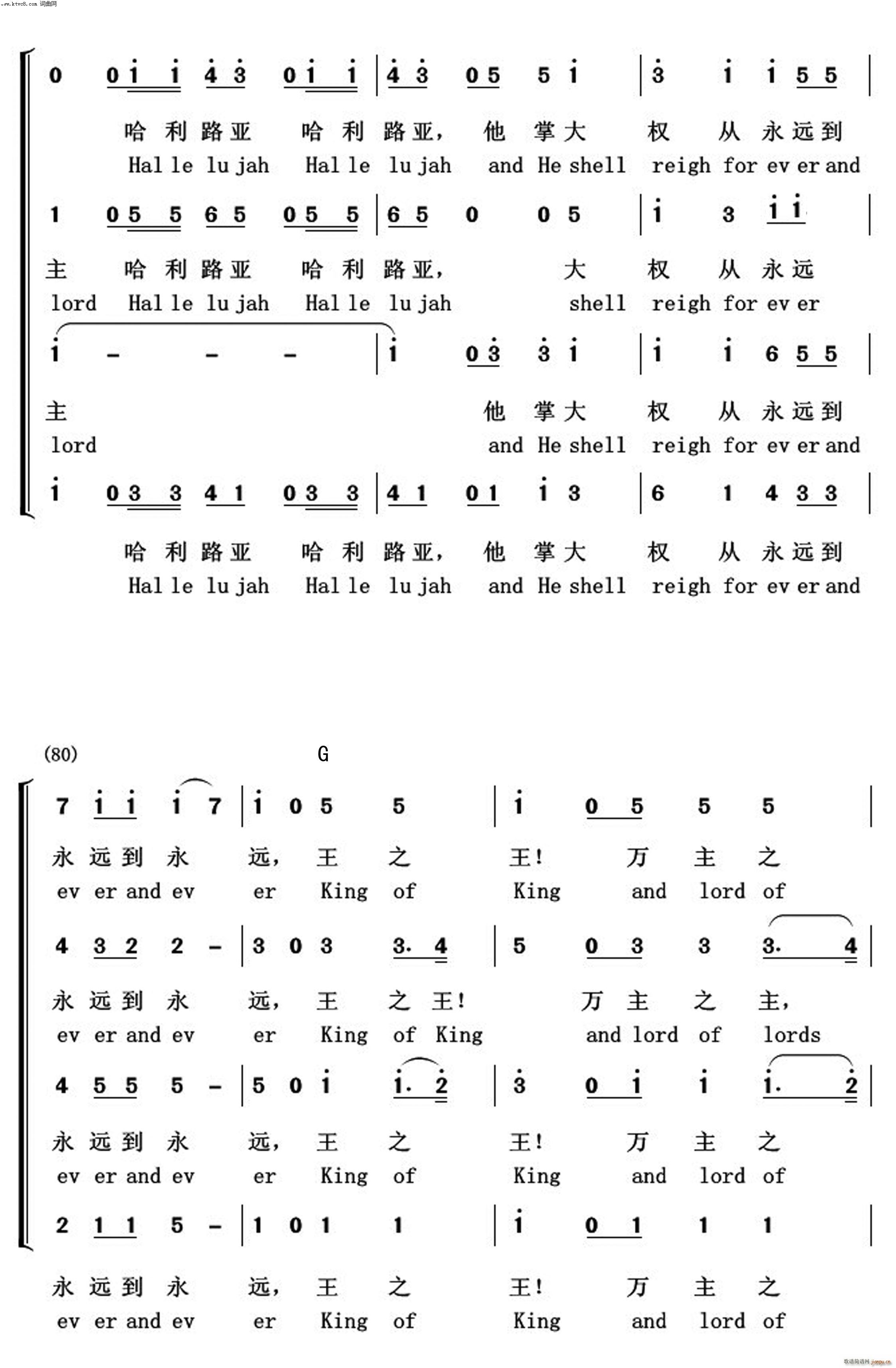 哈利路亚 常青放歌(九字歌谱)13