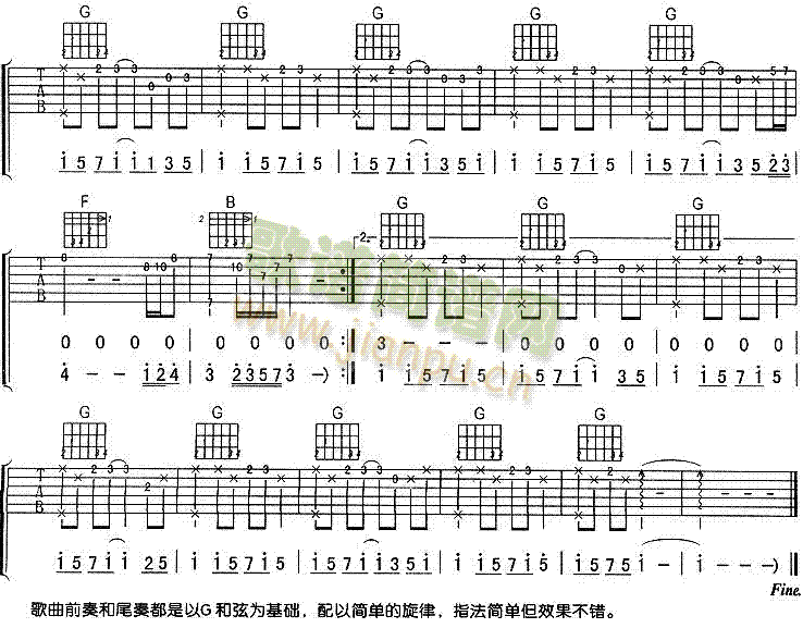 终于吉他谱- 4