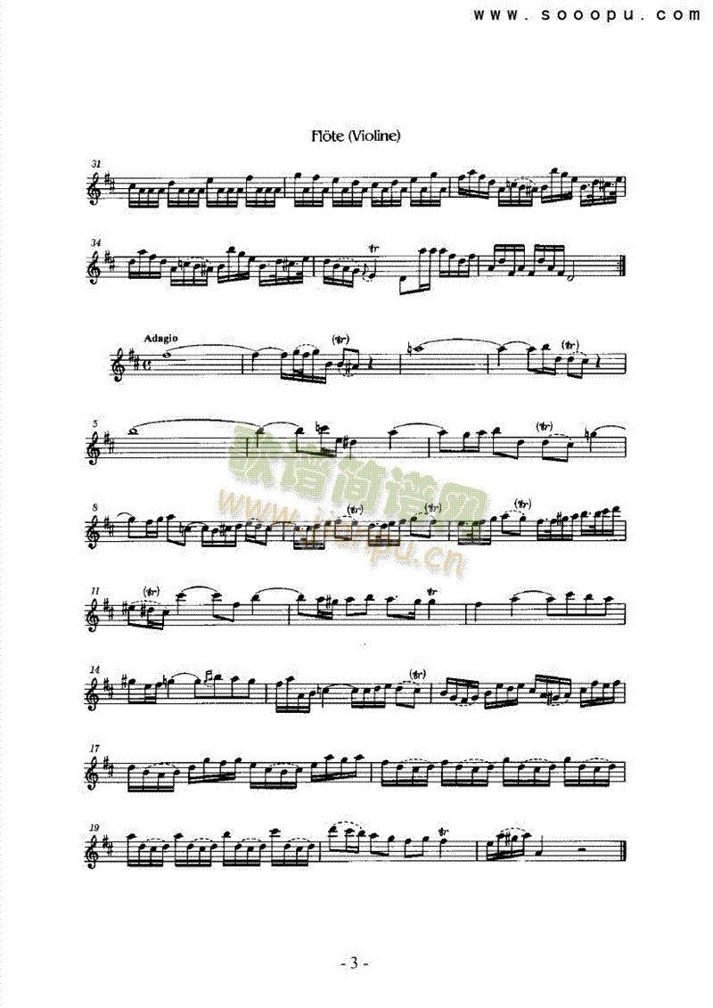 六首奏鸣曲管乐类长笛(其他乐谱)3