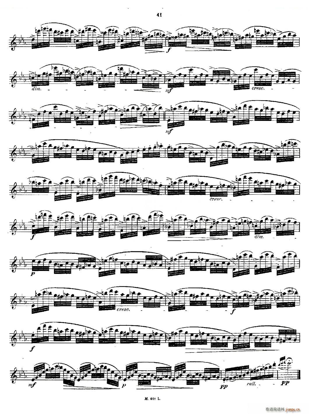 24首长笛练习曲 Op 15 之16 20 铜管(笛箫谱)9