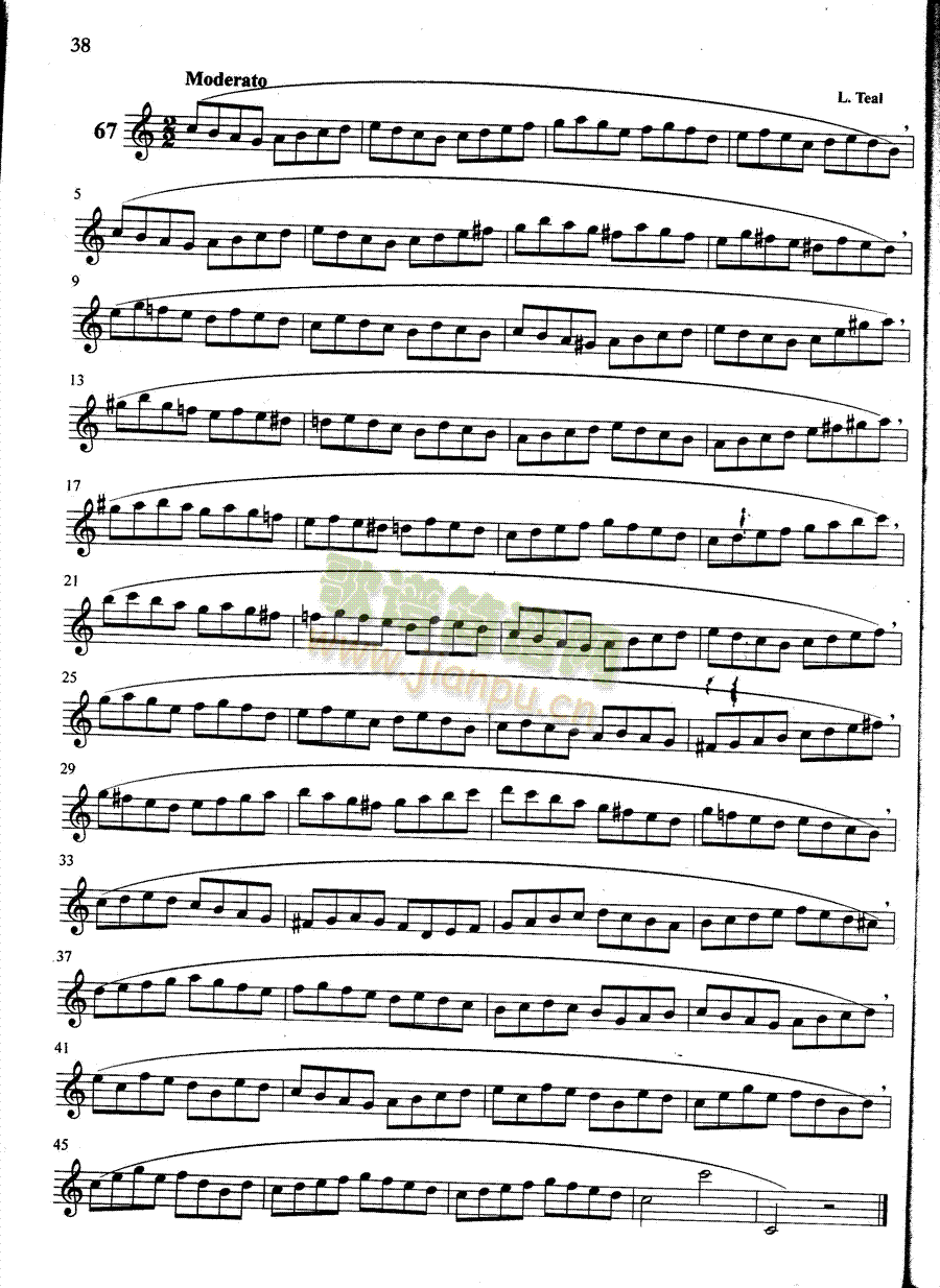 萨克斯管练习曲第100—038页(萨克斯谱)1