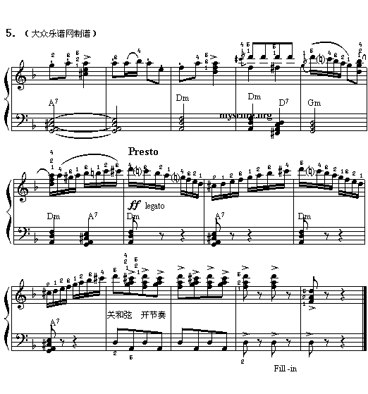 (047)俄罗斯波尔卡(电子琴谱)5