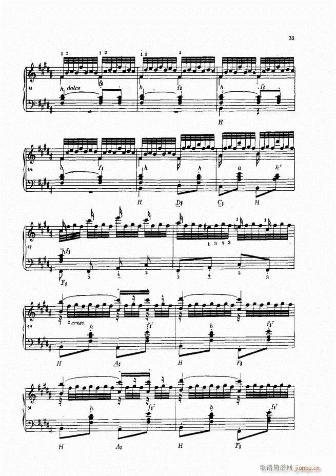 车尔尼手风琴练习曲集 Ⅳ(手风琴谱)33